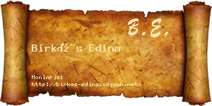 Birkás Edina névjegykártya